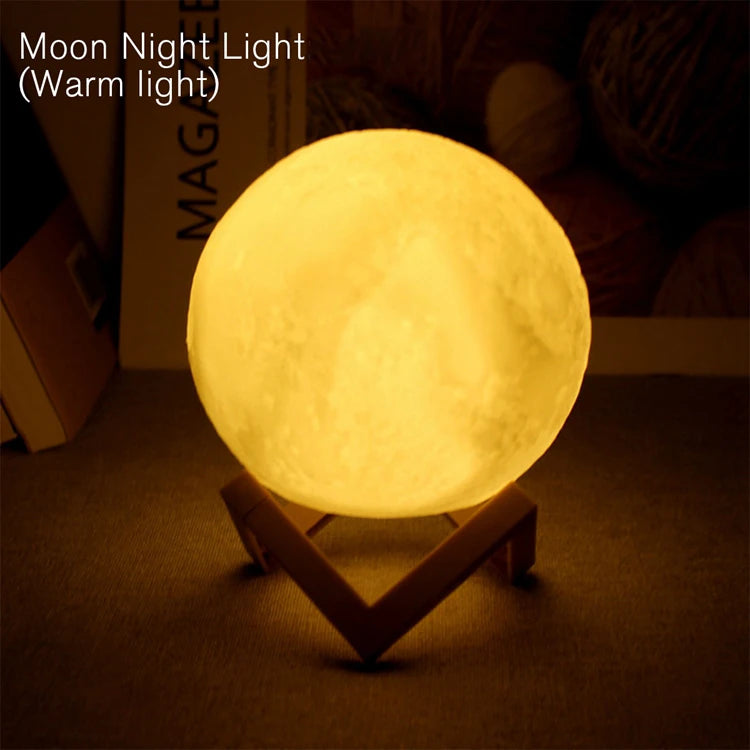 Veilleuse Lune 3D – Lumière douce & déco cosy