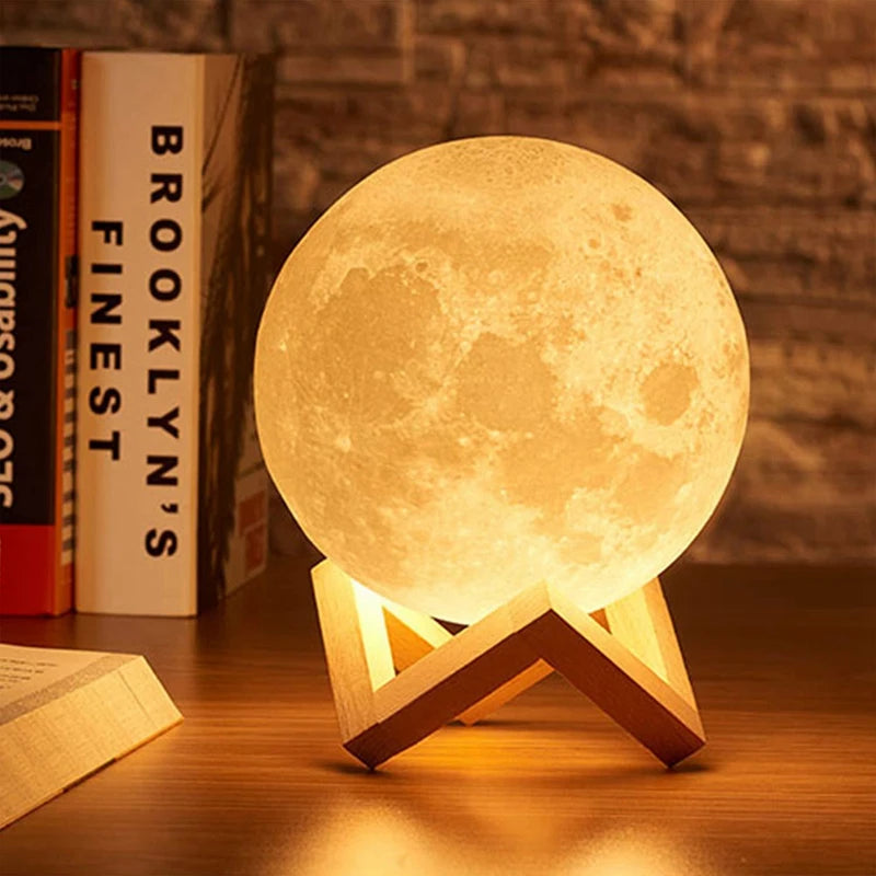 Veilleuse Lune 3D – Lumière douce & déco cosy