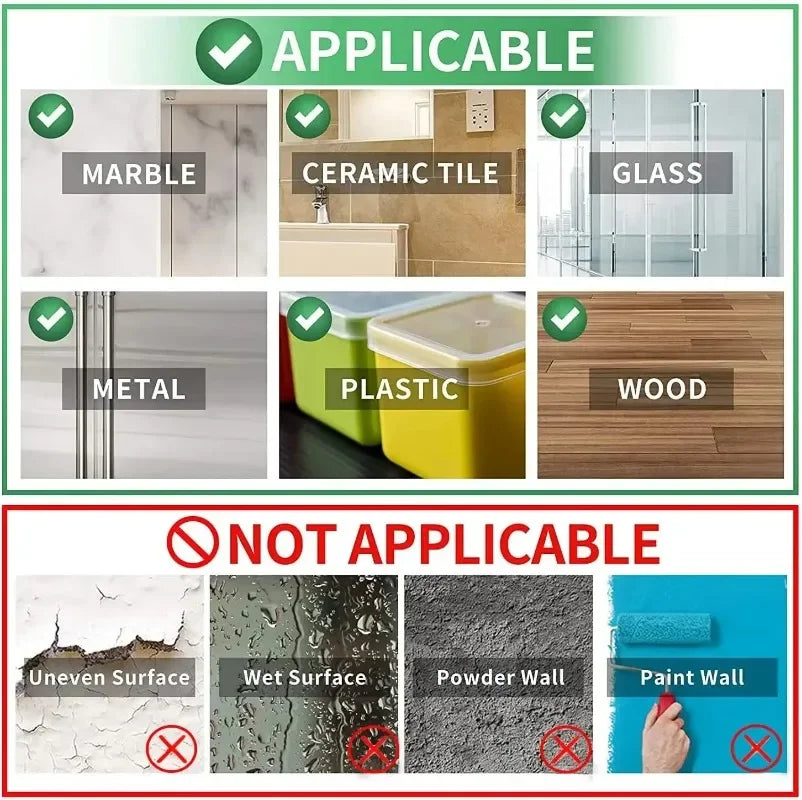 Crochets muraux adhésifs double face – transparents et sans trace