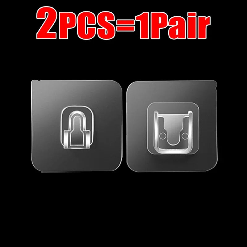 Crochets muraux adhésifs double face – transparents et sans trace