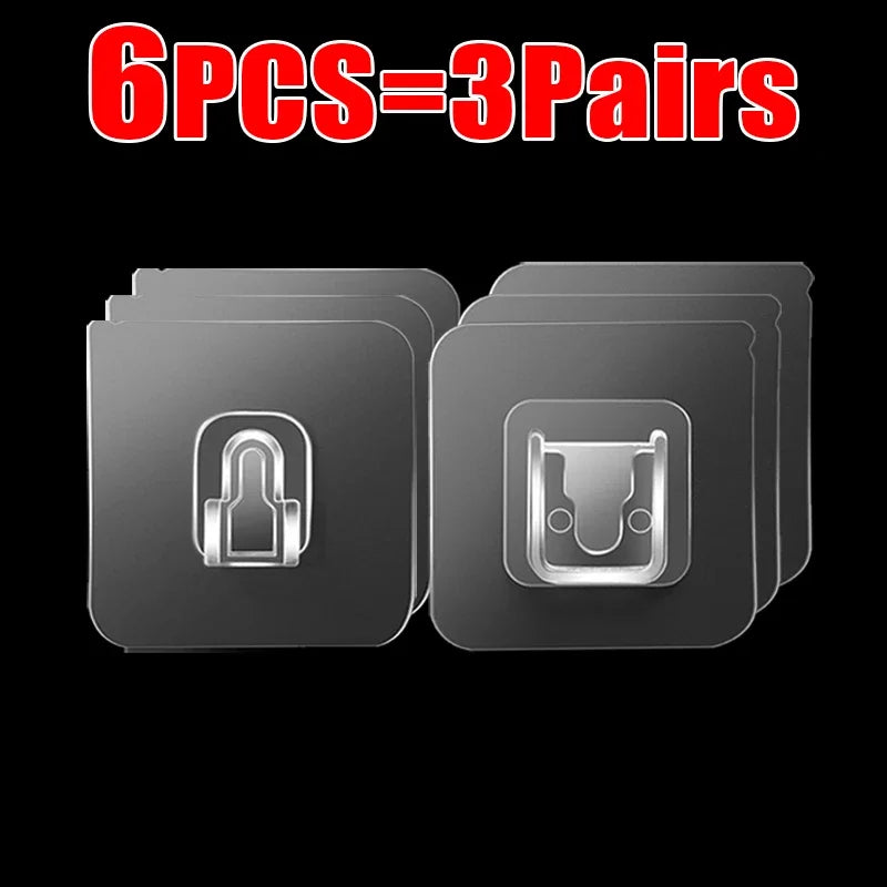 Crochets muraux adhésifs double face – transparents et sans trace