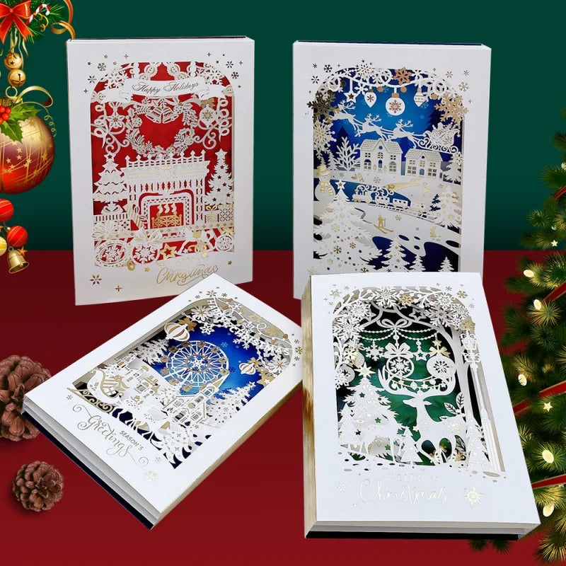 Carte de Noël 3D avec enveloppe