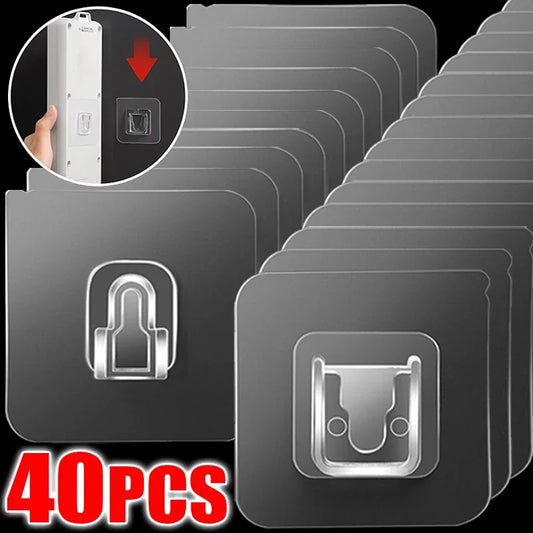 Crochets muraux adhésifs double face – transparents et sans trace