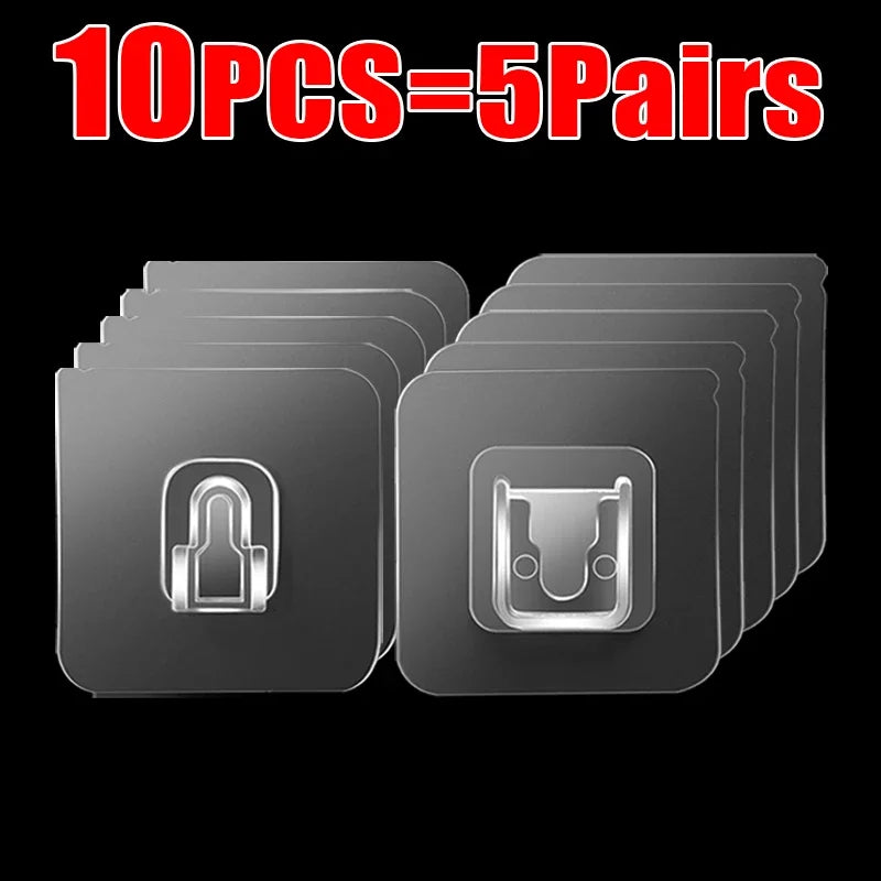 Crochets muraux adhésifs double face – transparents et sans trace